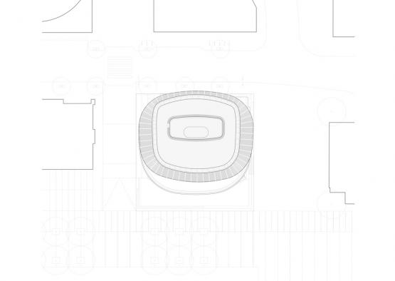 a building plan with a roof