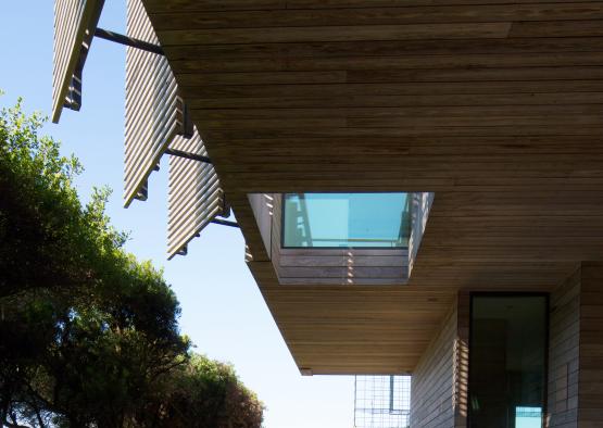 a building with a window and a tree