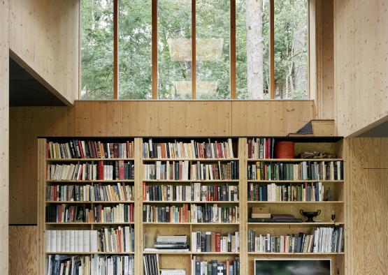 a large bookcase full of books