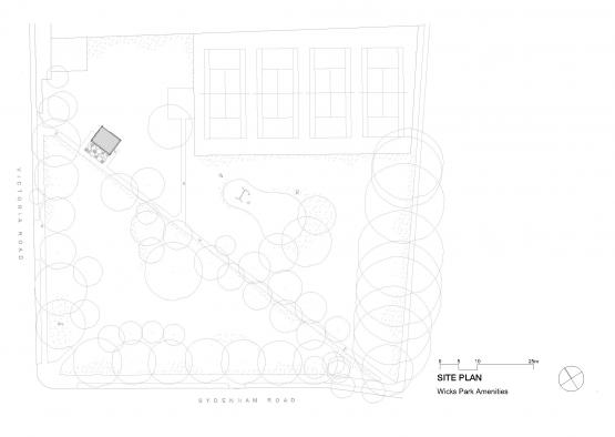 a drawing of a site plan