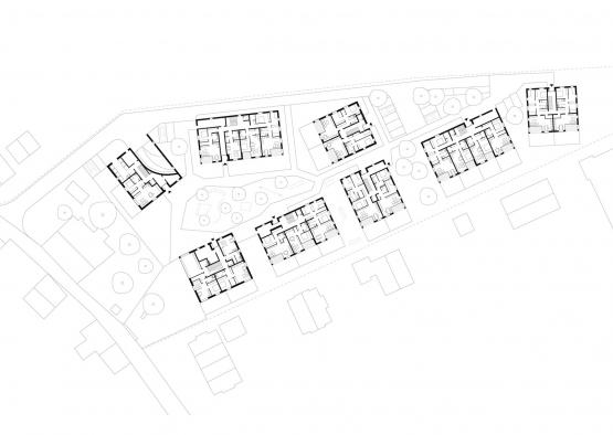 a map of a housing complex
