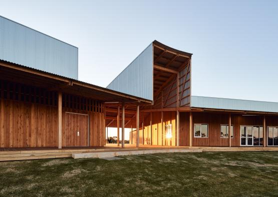 a building with a roof