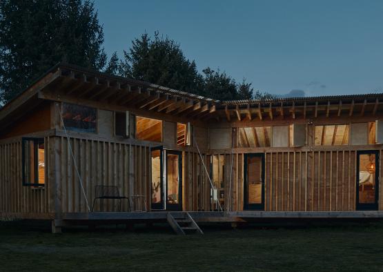 a house with a porch and a swing