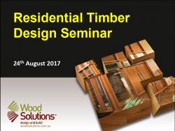 a poster for a timber design seminar