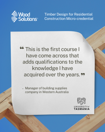 Testimonial reads: This is the first course I have come across that adds qualifications to the knowledge I have acquired over the years.