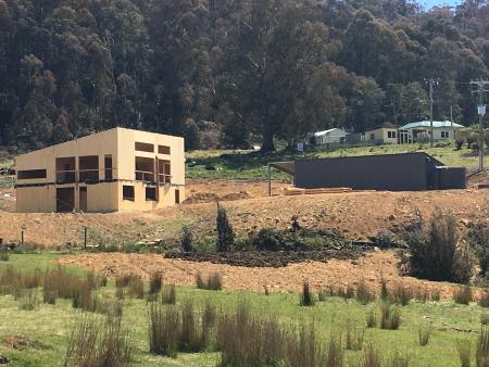 a building on a hill