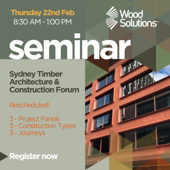 WoodSolutions Seminar | Sydney Timber Architecture & Construction Forum