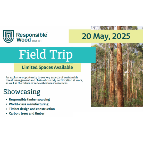 Responsible Wood Field Trip 20 May 2025 and image of native forest