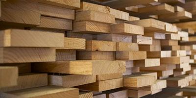 a stack of wood planks