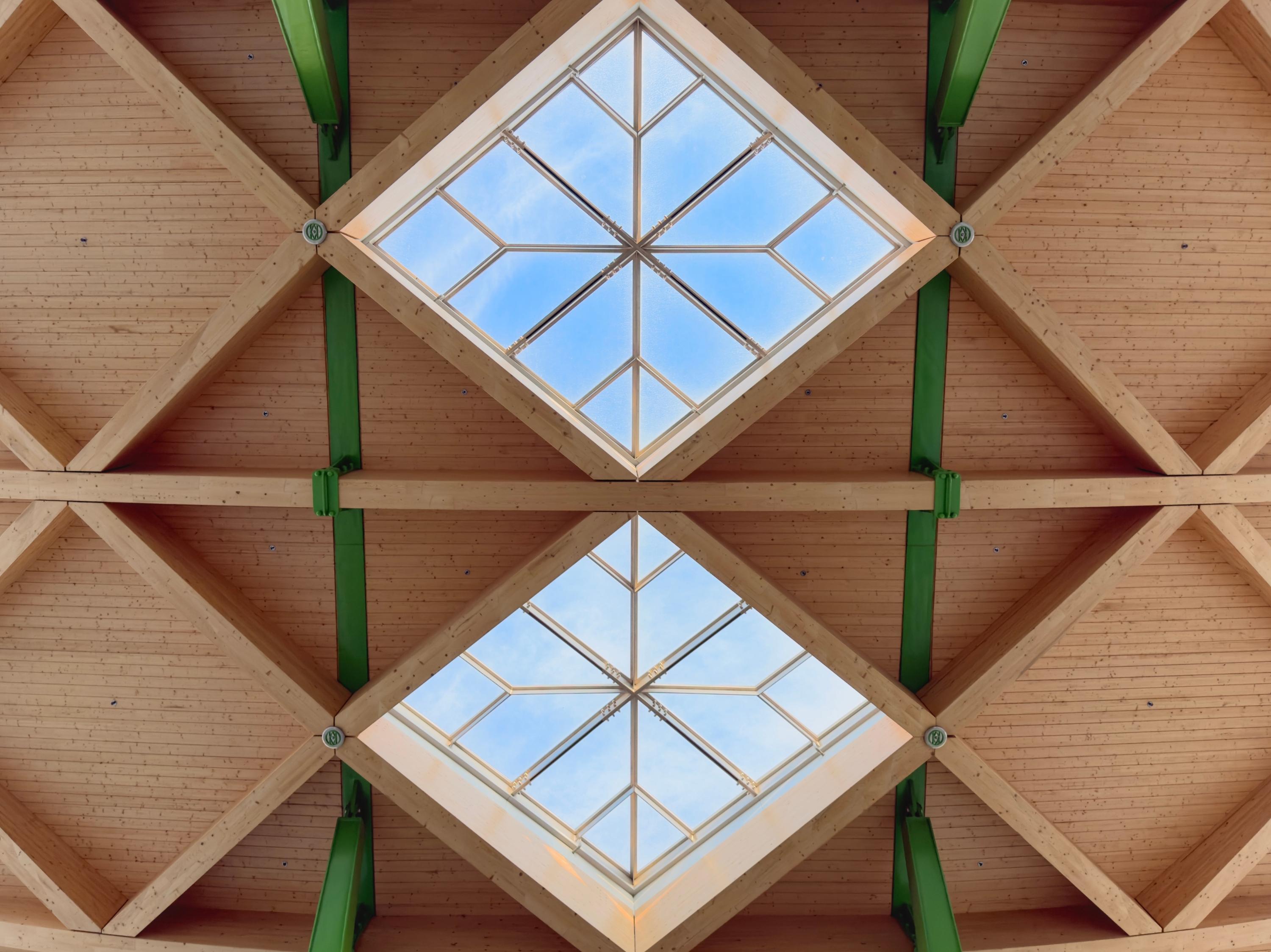 The glulam diagrid canopy of Melbourne's Anzac Station