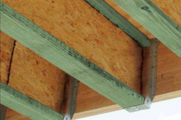 a close-up of a wooden beam