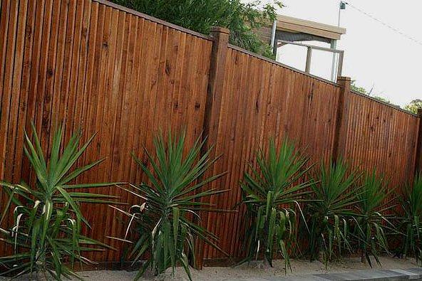 a fence with plants in it