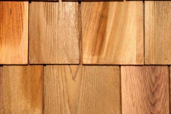 a close-up of a wood shingle