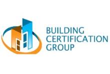 a logo for a building certificate group