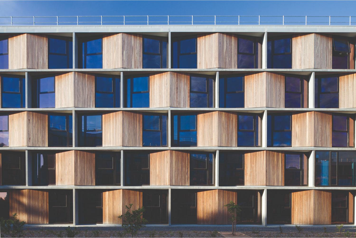 Exterior view of windows