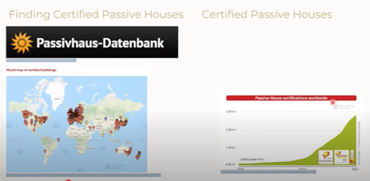 Finding certified passive houses