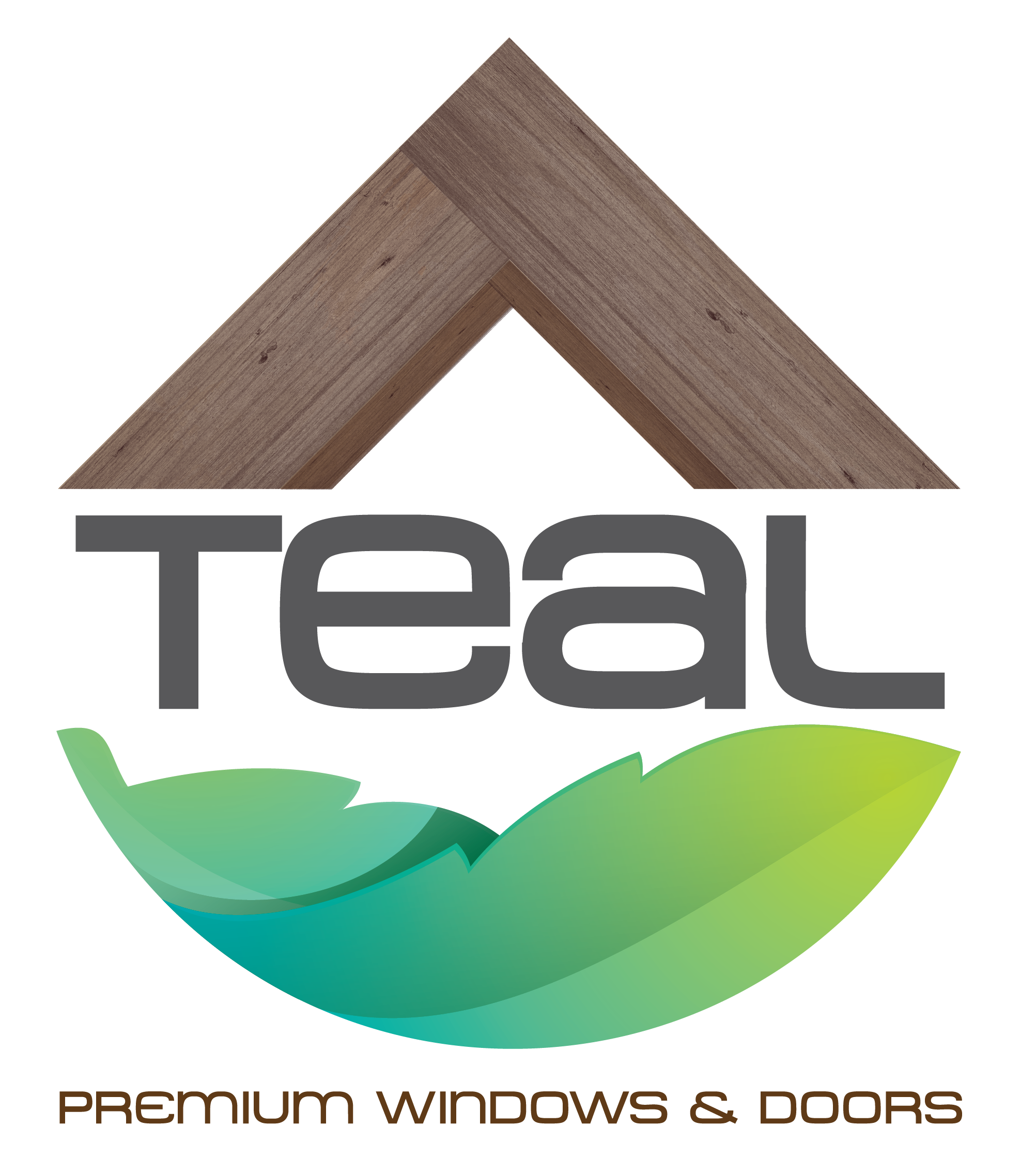 a logo with a triangle and a leaf