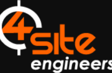 a black and orange logo