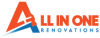 a logo with orange and blue letters